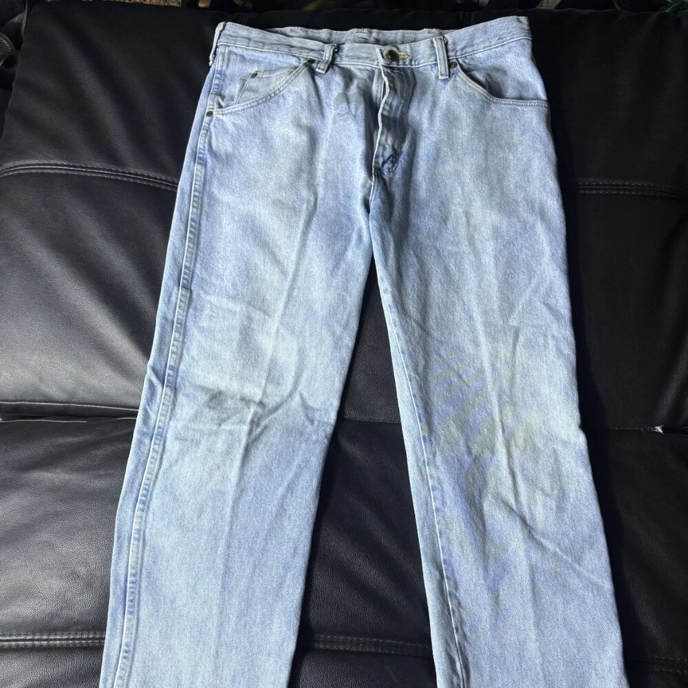 Wrangler Men’s Jeans Blue Denim‎ Regular Fit Straight Leg Size 34x30